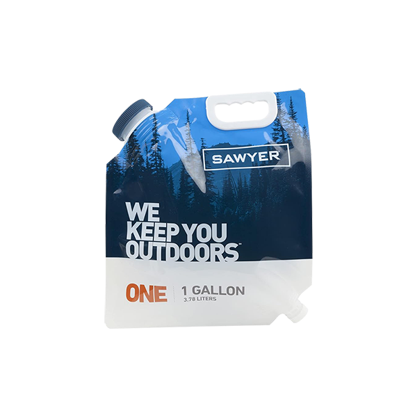 A one gallon Sawyer water bladder