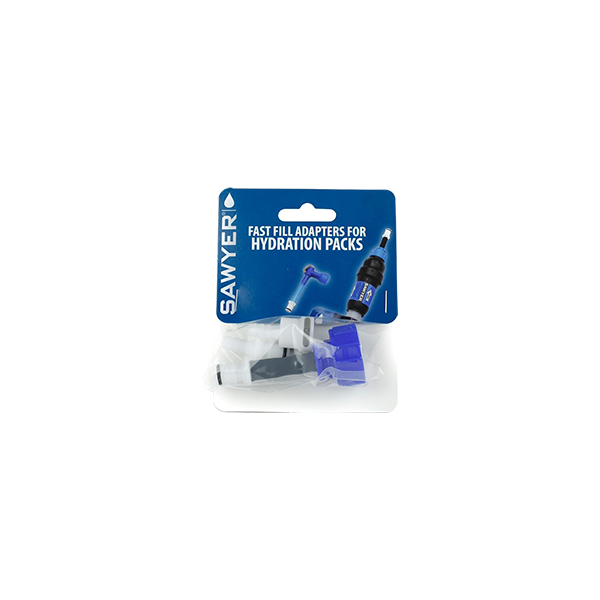 Sawyer Fast Fill Adapters for Hydration Packs in branded packaging